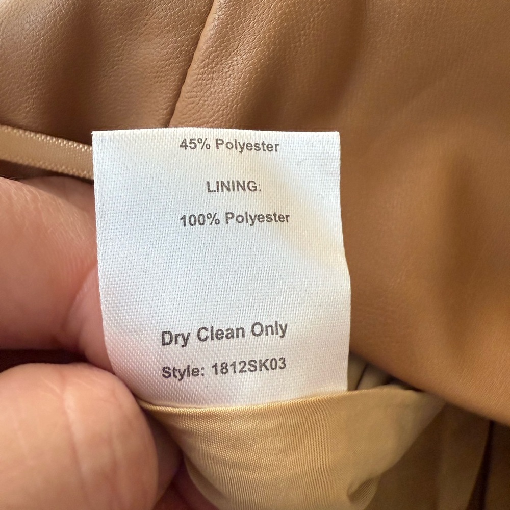 Choosy brand brown faux leather midi wrap skirt with a side bow detail - Picture 11 of 11